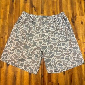 BURLEBO Gray Camo Athletic Shorts
